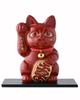Гингадо Манеки-неко Красный Правая Лапа Сделан из Счастливого Хорошего Фэн-шуй Бронза Такаока Манеки-неко (Большой - 16 см) Лак, Рельефный, Металл, Кошка, Удача, Фигурка,