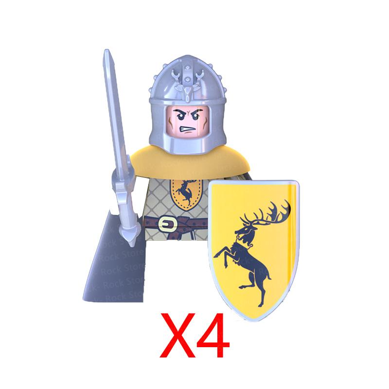 Военные Строительные Блоки Фигурки Солдат Подарки Игрушки Серия Кино Фантастика Средневековый Рыцарь Легион Оружие Щит Флаг MOC