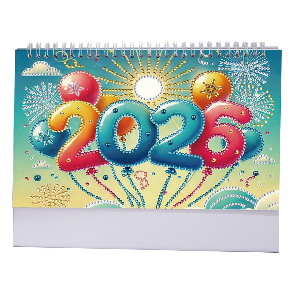 2026 Calendar Diamond Painting Calendar Set Diamond Painting Kit DIY Diamond Art Desk Calendar for Home Office School Scheduling