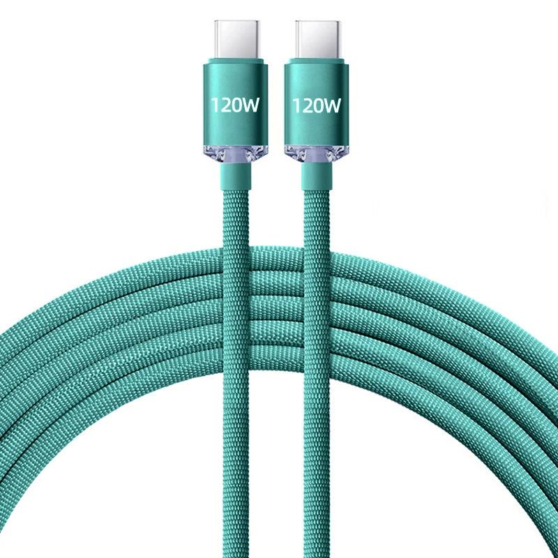 PD 120W USB Type C To USB C Cable for iPhone 15 Pro Max Fast Charging Charger Data Wire Cord Type-C USBC Cable 0.25M/1M/1.5M/2M