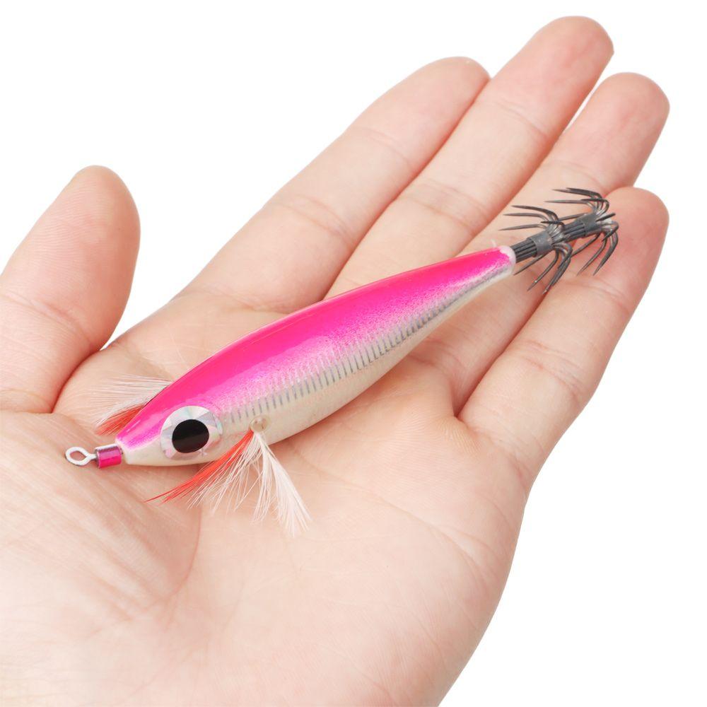 Copper Sinker Luminous Artificial Jigs Octopus Bait Wood Shrimp Lures Fishing Tackle Squid Hook