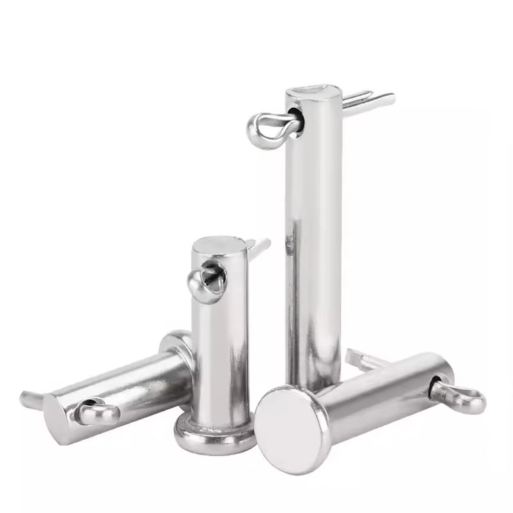 10Pcs/Set Durable M5 Pin Shaft Cotter Flat Head Cylindrical Positioning Pin GB882 T Shape Plug Pin Set