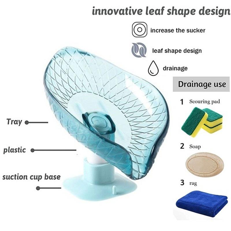 Многоцелевой держатель для мыла для слива листьев, коробка для ванной комнаты, держатель для мыла для душа, лоток для хранения губки, принадлежности для ванной комнаты