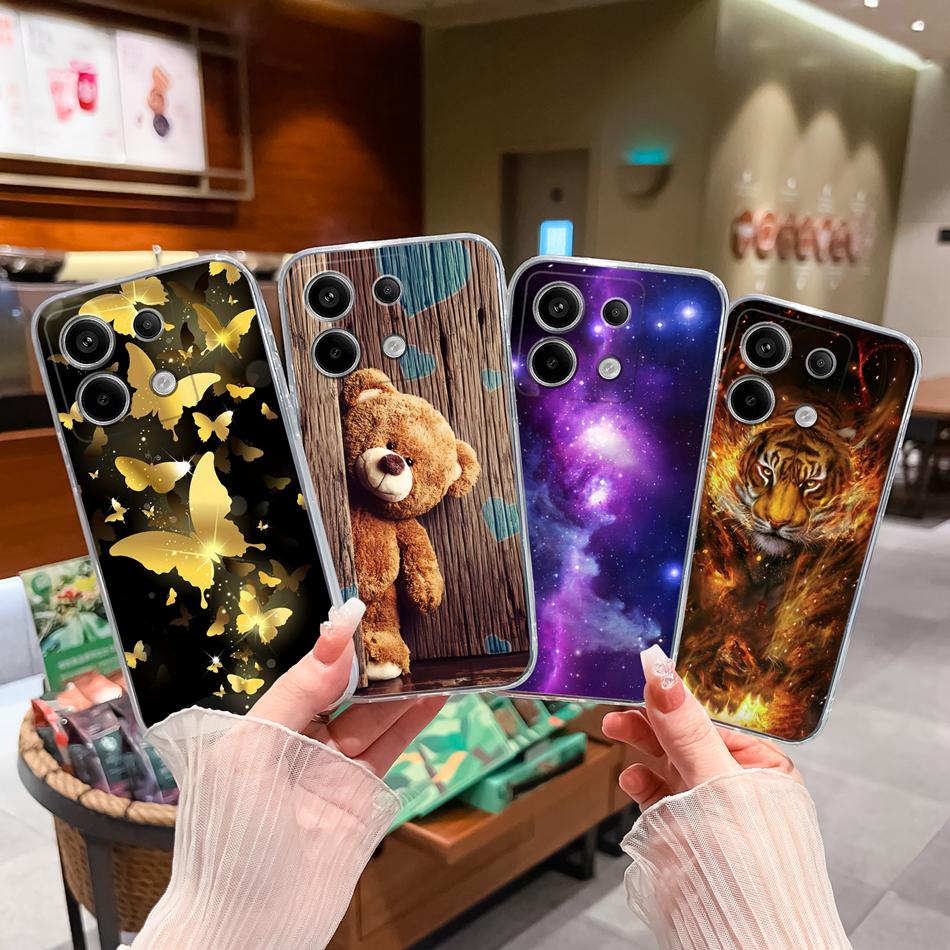 For POCO X6 Pro Cases Creative Protector Soft Slim Silicone Clear Anti Choc Back Cover For POCO X6pro X 6 Pro Funda Coque Bumper