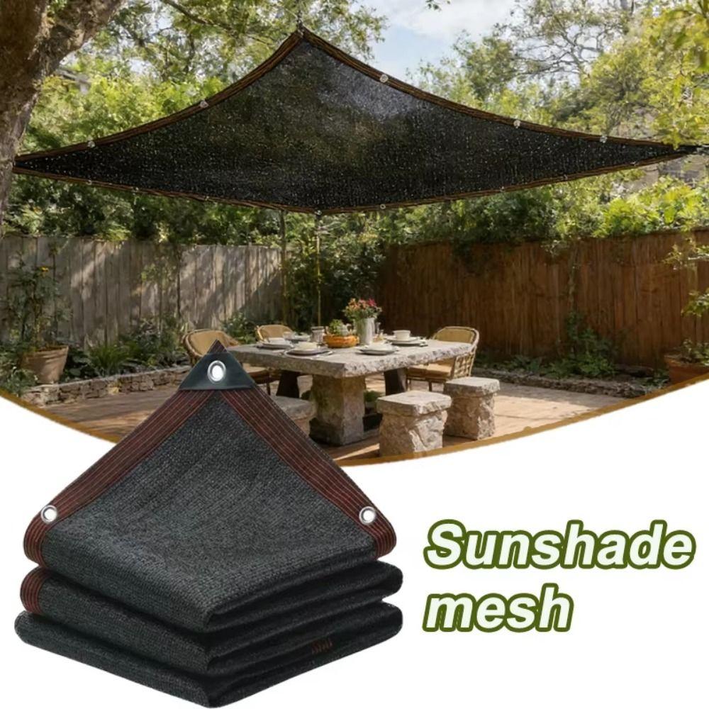 Edge-Perforated Outdoor Canopy Breathable Sun Shade Cloth Multi-Sized Sunshade Net Courtyard