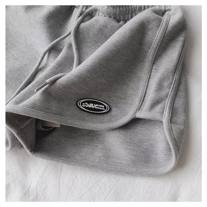 Женские повседневные спортивные шорты на шнурке, летние тонкие шорты трапециевидной формы для йоги с высокой талией, свободные женские прямые брюки для бега