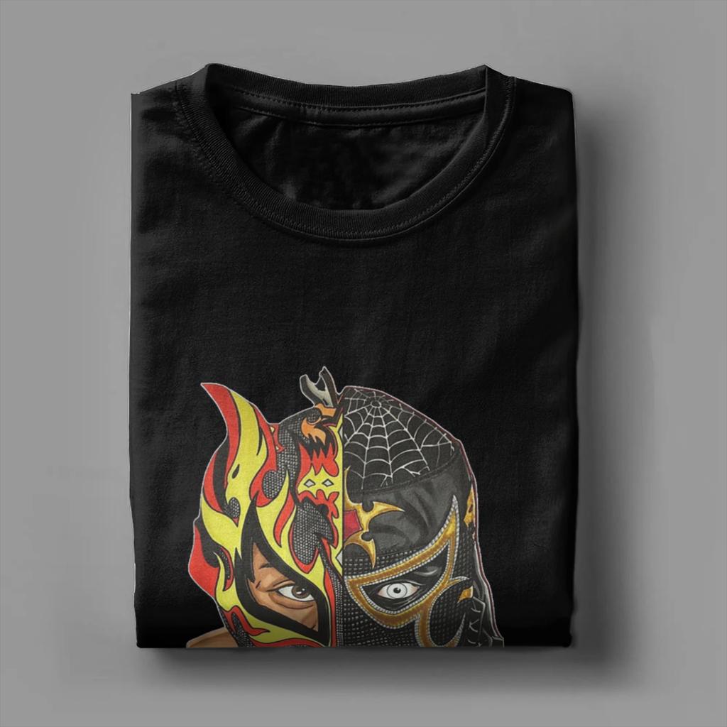 Penta Says Lucha Bros Футболка для мужчин Чистый хлопок Винтажная футболка с круглым вырезом Футболки для боксеров с коротким рукавом Товары размера плюс