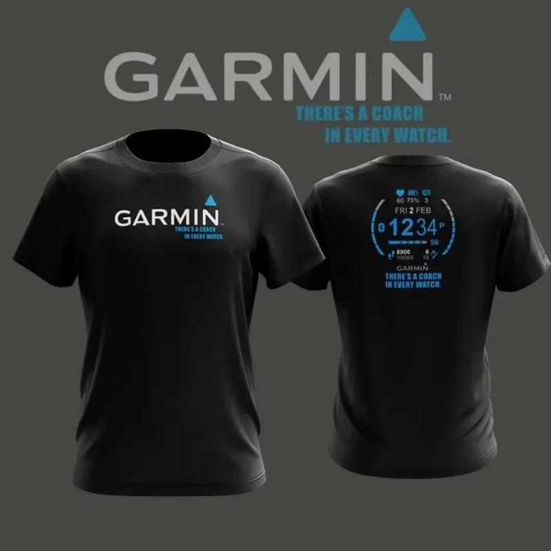 2026 Новая Модная Футболка Garmin Хлопковая Футболка Baju Garmin Микрофибра Подходит Для Спортивных Мероприятий Unesix Свободная Футболка