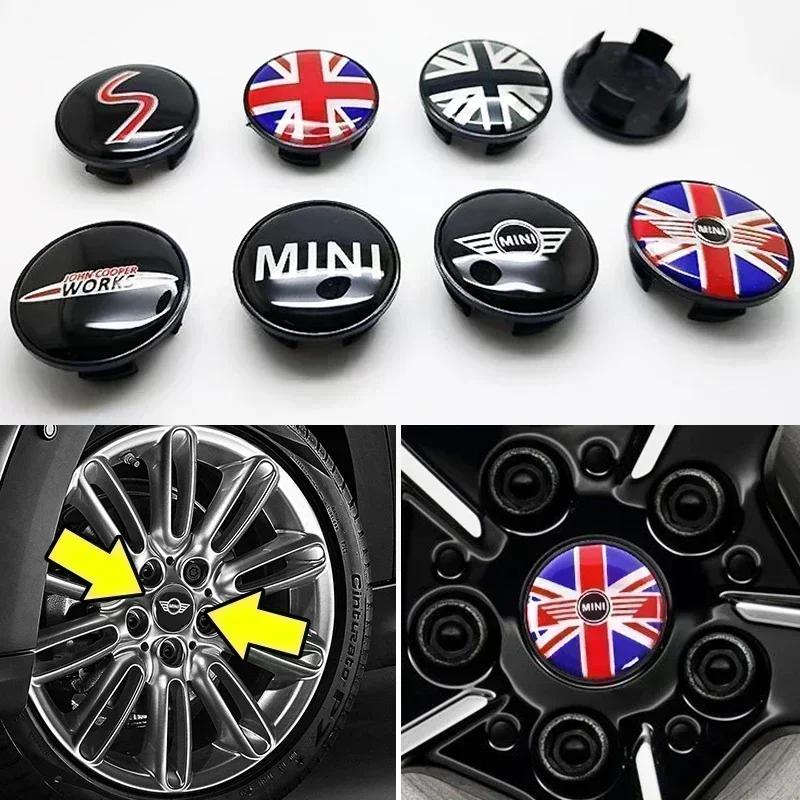 4PCS 54mm 56mm Car Wheel Center Hub Caps Cover Emblem Badge For BMW Mini Cooper One S JCW R55 R56 R57 R58 R60 F55 Clubman FF3