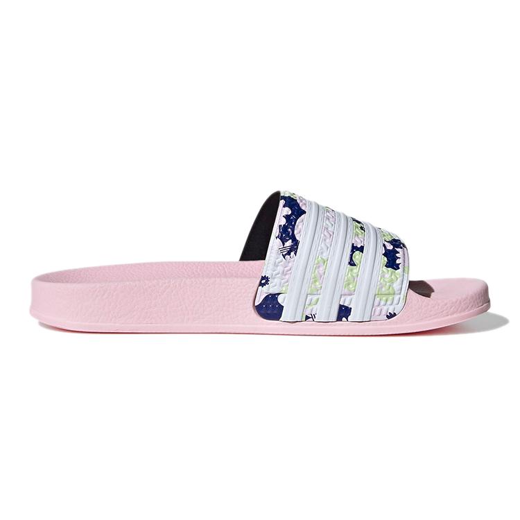Подростковые Adidas Originals ADILETTE Детские уличные шлепанцы Розовые GZ3692
