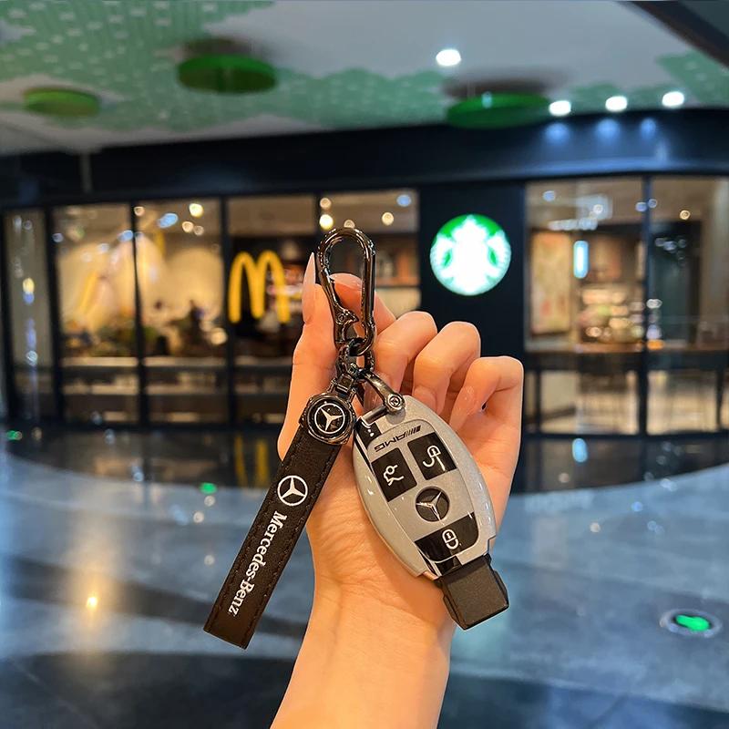 RPO5 Car Alloy Key Case Key Bag Shell Key Chain Mercedes-Benz A C E G S V Class CLA CLS GLA GLC GLE GLK Vito Sprinter SL SLK Viano ML