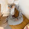 2025 Summer Shoulder Bag Women's New Bubble Plaid Women's Bag Underarm Crossbody Dumpling Bag Shoulder Fashion Bag