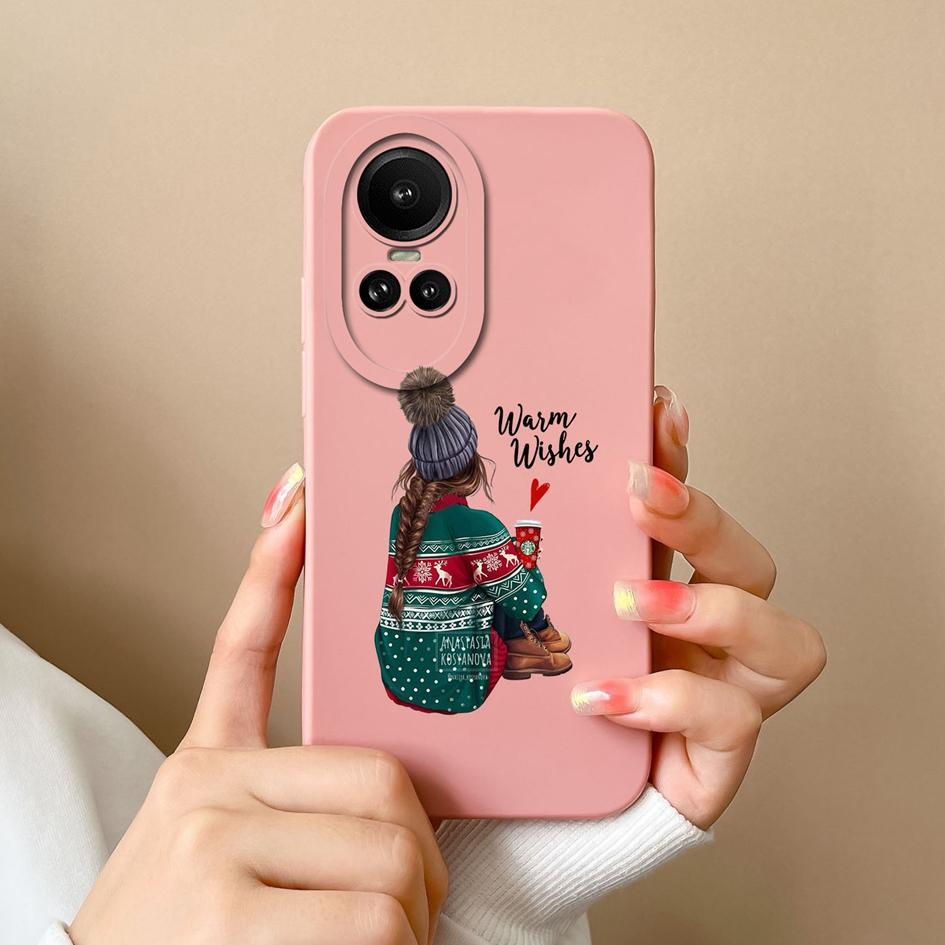 Чехол для Oppo Reno 4 5 6 7 8 Lite 8T 10 Pro 5G задняя крышка модный жидкий мягкий силиконовый матовый противоударный защитный чехол для камеры для мальчиков и девочек, бампер для Oppo