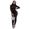 European & American Women's Transparent Lace Two-Piece Nightclub Set
