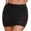 Sexy Women's Sheer Ultra See Through Low Waist Micro Mini Skirts Pencil Skirts