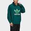 Adidas Originals Big Trefoil Hoodie With Contrast Logo Men Hoodies Forest-Green H09351