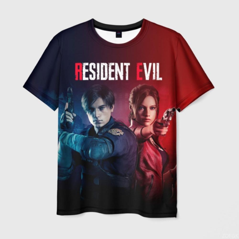 Новейшая Популярная Хоррор Игра Resident Evil 3 Печатная Мужская Футболка 3D Biohazard Модная Свободная Короткий Рукав Уличная Одежда