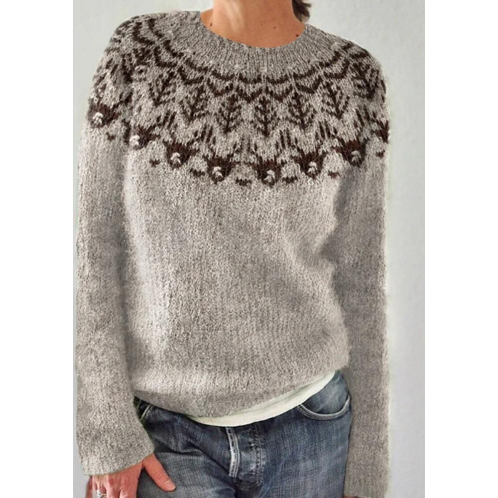 JPNTKY Женская мода Повседневный Осень Зима Длинный рукав V-образный вырез Свободные свитера