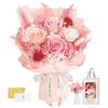 Preserved Bouquet of 4 Vase Never Entrance Graduation Popular for Birthday Day Gift Flowers, Pink, Roses, Scented, Included, Withers, Ceremony,