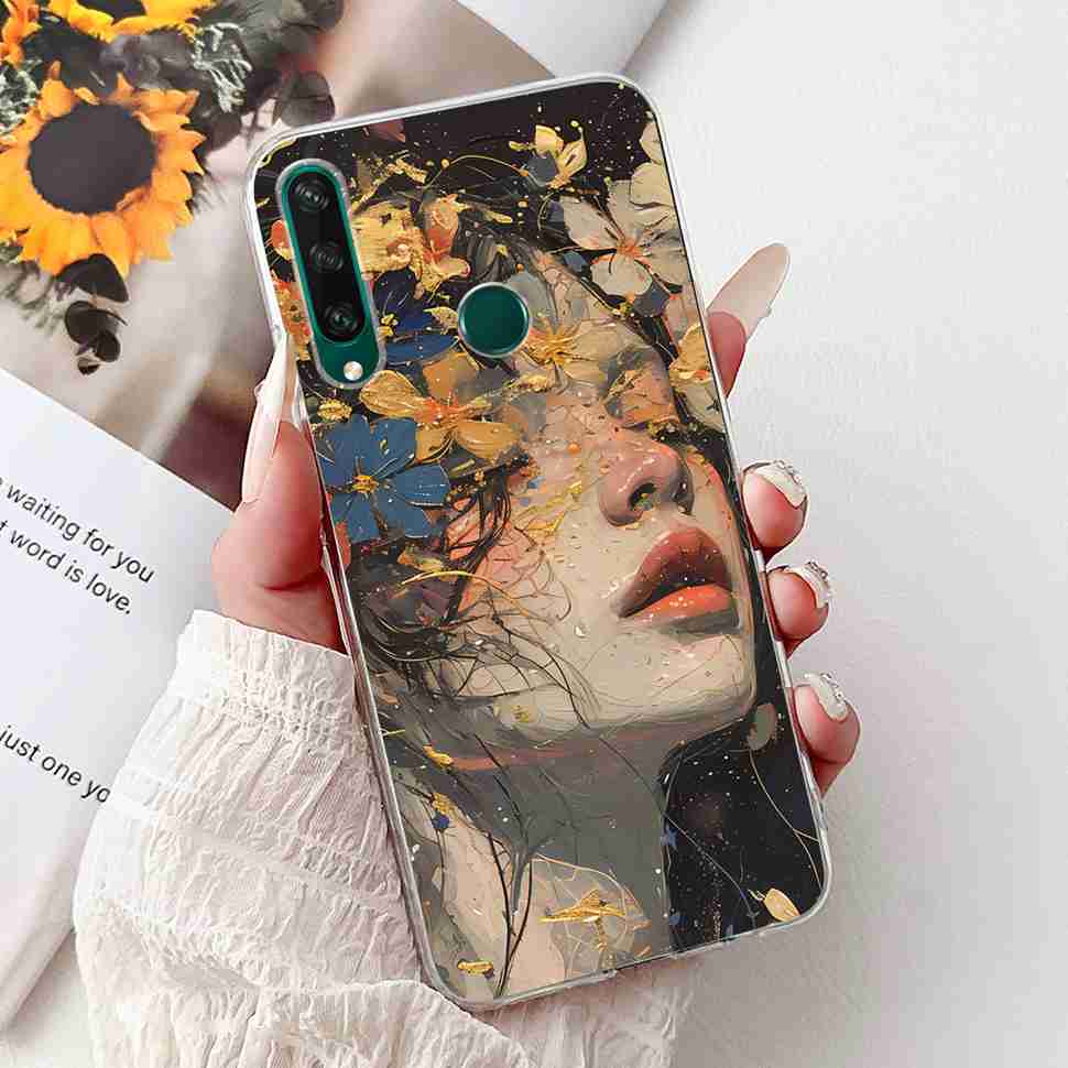 For Huawei Y6p Case Popular Painted Cover Soft Silicone Phone Case For Huawei Y 6p Y6p Y 7p Y7p Back Cover Bumper