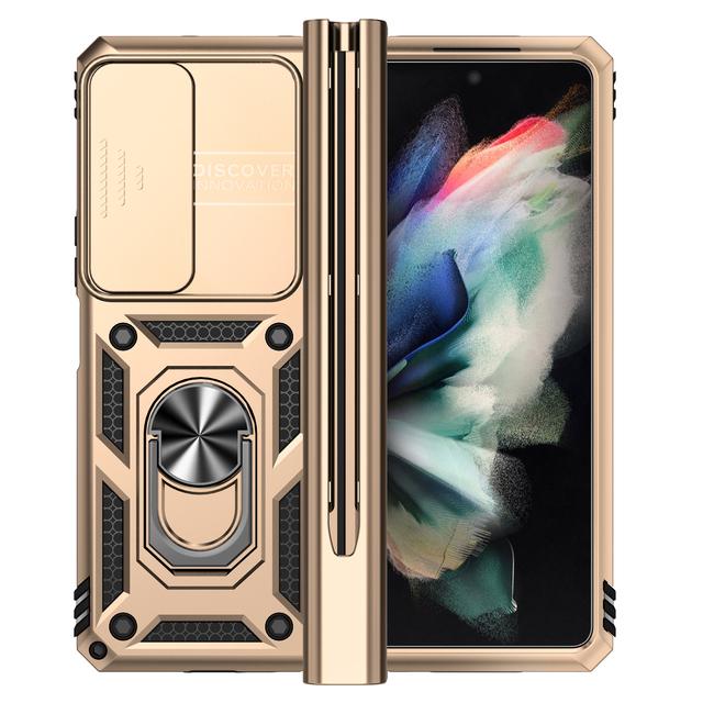 Magnetic Portable Ring Holder Funda Case For Samsung Galaxy Z Fold 4 5g Fold4 Zfold4 Lens Protection Phone Accessories Cover