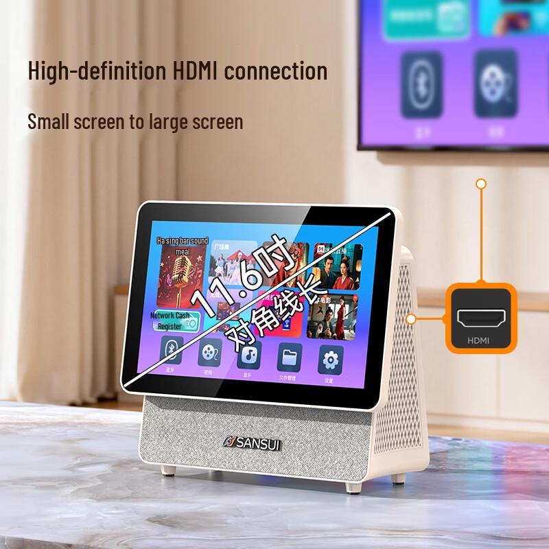 Умная KTV Караоке Акустическая Система SANSUI W100 Штекер CN (адаптер в комплекте) (Китайская версия)