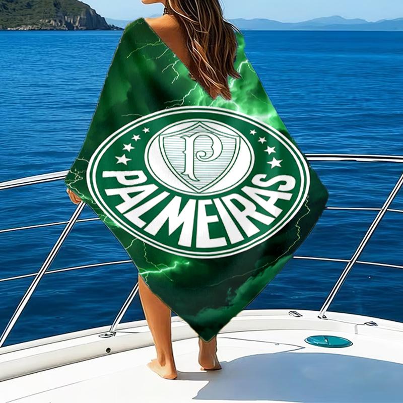 Beach Towel with SE Palmeiras logo Pattern - soft,absorbent,machine washable Lightweight&Modern,swimming,Travel Essentials