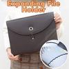 13 Pockets PU Leather Document Bag Waterproof A4 Files Briefcase File Package Notes Folder Office
