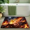 Spooky Graveyard Ghost Pokemon Print Doormat Non-Slip Water Absorbent Floor Mat for Home Decor