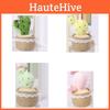 Cute Cactus Potted Plant With Lace Decoration Succulent Plush Toy Pendant For Living Room Decor