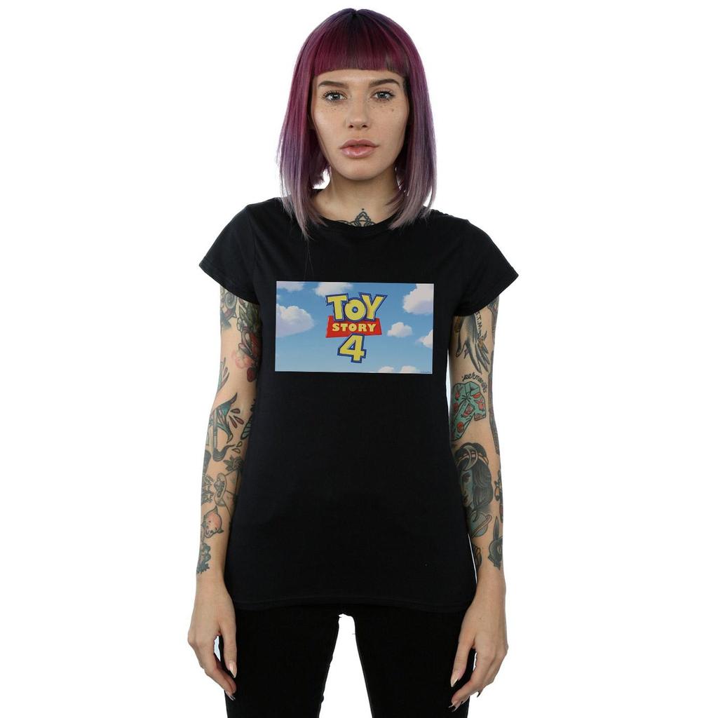 Disney Womens/Ladies Toy Story 4 Cloud Logo Cotton T-Shirt