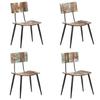 VidaXL 4x Dining Chairs Dinner Chairs Dining Room Seats Kitchen Furniture Home Meal Interior Wood 3056368