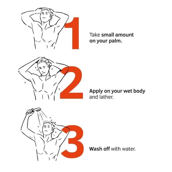 Ustraa Гель для душа с активированным углем, набор из 2 шт., 250 мл — Глубокая детоксикация кожи с активированным углем, увлажнение алоэ вера, очищение