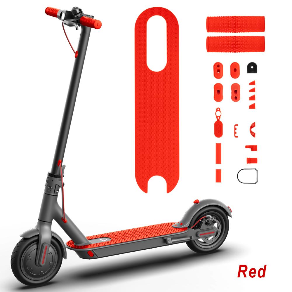 Силиконовая подставка для ног для комплектов электрических скутеров XIAOMI Mijia M365, порт зарядки, пылезащитная заглушка, резиновый чехол и детали руля