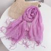 High-end Vintage 100% Linen Scaves Japanese Style Air Conditional Shawls Breathable Weaved Pashmina Wraps for Women