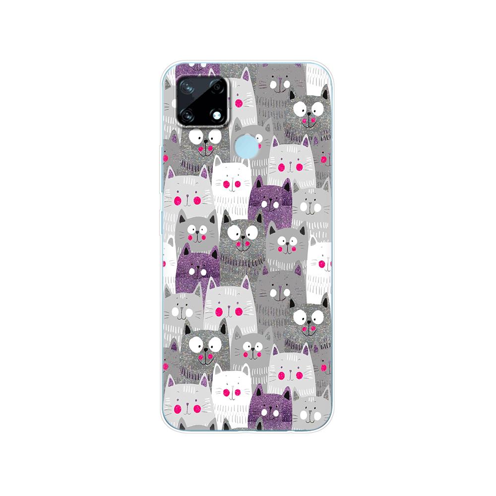 Для Realme C12 C25 C25S 7i Global Case задняя крышка телефона для Realme Narzo 20 30A, силиконовый мягкий защитный чехол из ТПУ, бампер