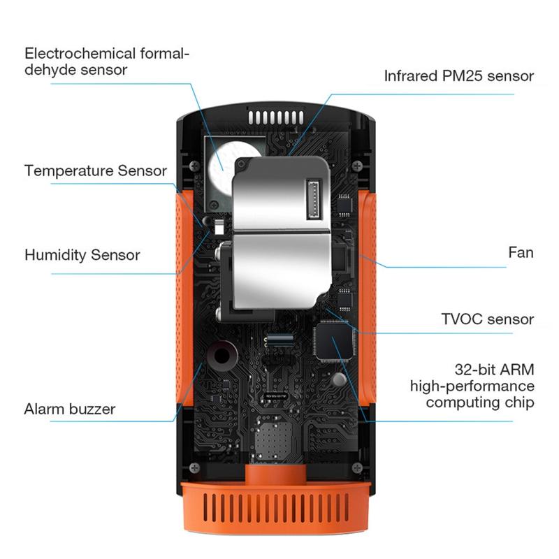 Formaldehyde detector air quality monitor PM 2.5 portable display air pollutants family decoration co2 meter analyzer