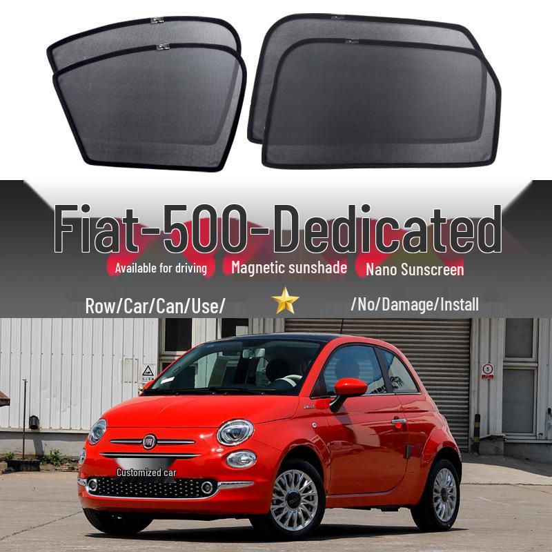 Магнитная солнцезащитная шторка на окно для Fiat 500 - Теплоизоляция и защита от УФ-излучения для салона автомобиля.