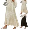 Women Maxi Skirt Elastic High Waist Long Skirt with Liner Shiny Sequins