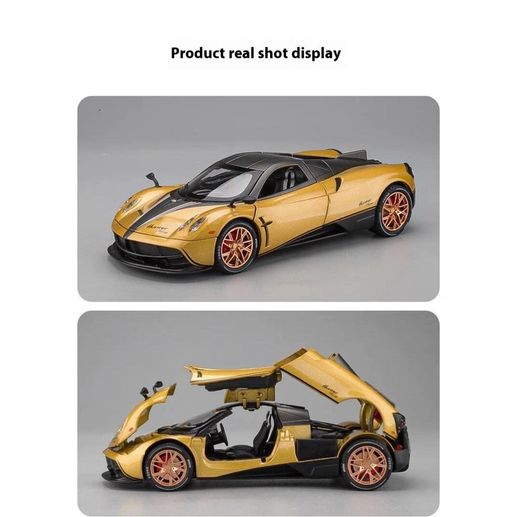 1/22 Pagani Huayra Dinastia Alloy Super Car Diecast Metal Model Classic Gull Wing Door Colection Decoration Children Toy Present