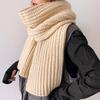 Spandex Knitting Wool Scarf Acrylic Fibers Winter Warmer Scarf Long Thickened Neckscarf  Outdoor