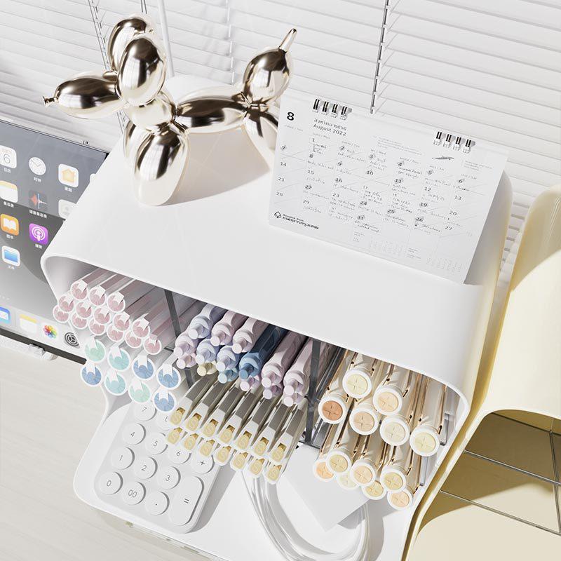 Наклонный держатель для ручек Органайзер для стола - Большая вместимость