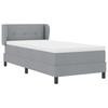 Boxspring bed with headboard Light Gray 80 x 200 cm Fabric
