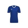 Letter Embroidery V-Neck Short Sleeve Soccer Jersey Men Tops Blue HG6283