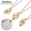 Men Women Inlaid Rhinestone BFF Pendant Best Friend Friendship Necklace Sun Moon Cloud Star