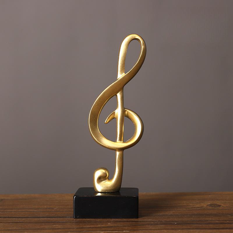 Y Минималистичная смоляная скульптура музыкальной ноты Элегантный декор в виде скрипичного ключа для гостиной Современное художественное ремесло Идея для подарка Трендовый домашний декор