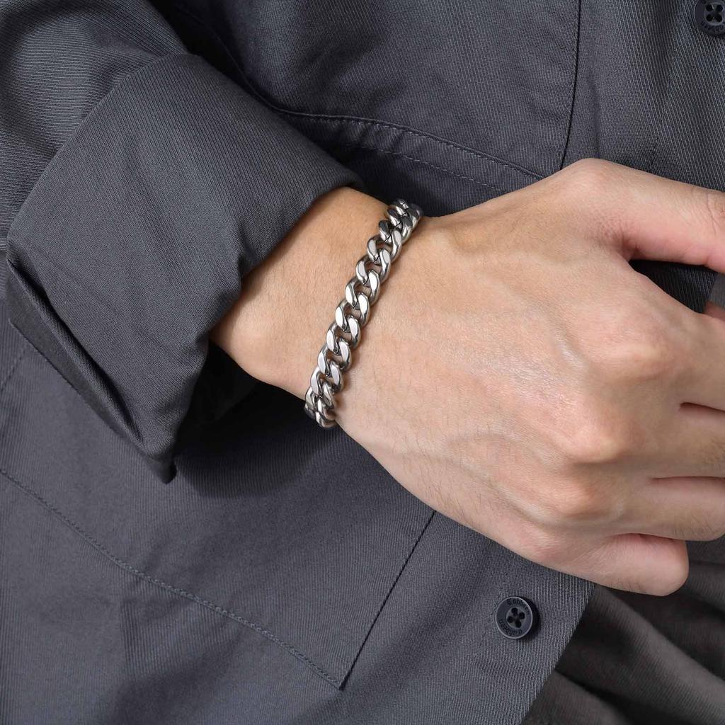 Браслет для мужчин и женщин в стиле панк 3/5/7/9/11 мм, кубинская мода, хип-хоп, цепочка, звено, ювелирные изделия, подарок, винтажный браслет, изящные ювелирные изделия