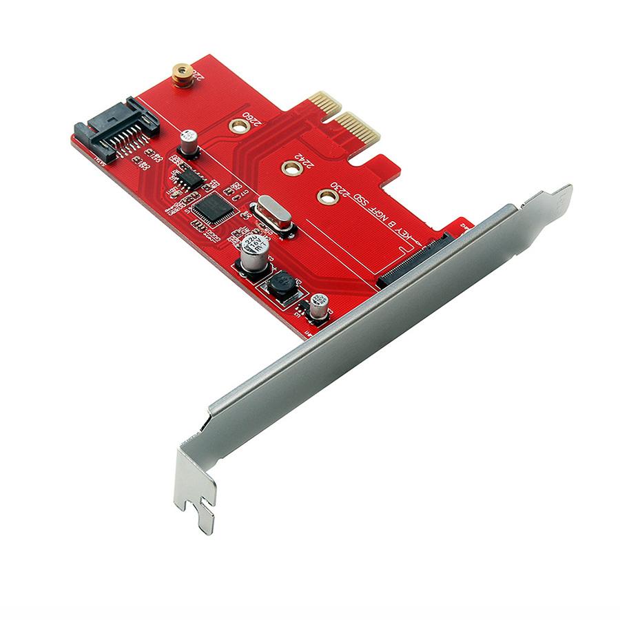 Карта-адаптер Pcie X1 на B Key M.2 NGFF SATA SSD 2280 2260 2242 2230 PCI-Express