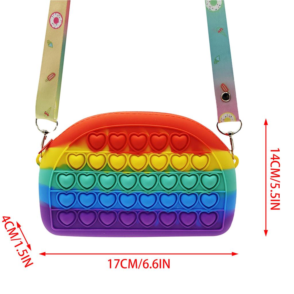 Push  Toy Pendant Bag ,Bubble  Toy Stress Relief Toys For Adult Kids