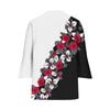 Women's Fashion Loose Casual Printed Three-quarter Sleeve Button Shirt Cardigan Top